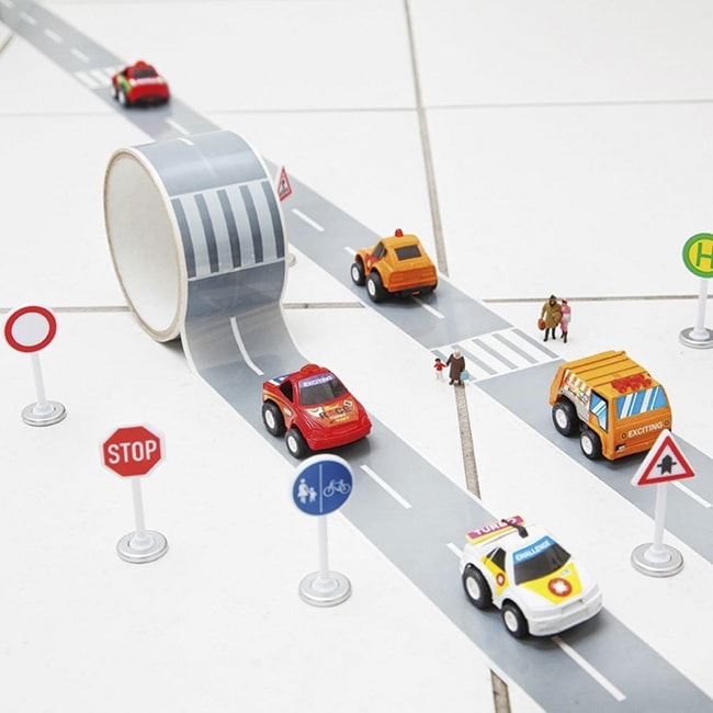 diseño de carretera para niños Stobok Juego de 3 cintas adhesivas para carretera 