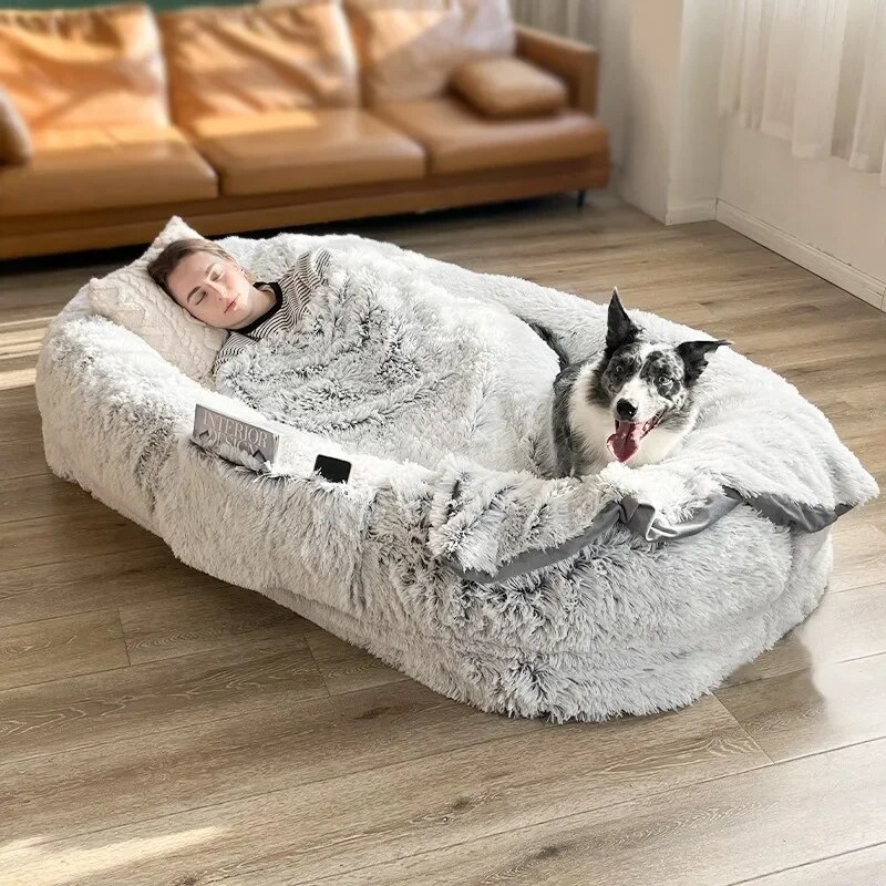 Cama extra ble para perros cama gigante de felpa lavable relleno de esponja 3D almohadilla antideslizante.jpg 