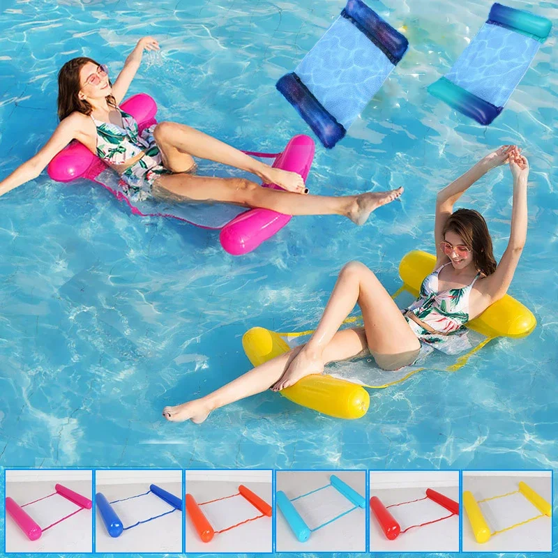 Hamaca hinchable flotante piscina chicas