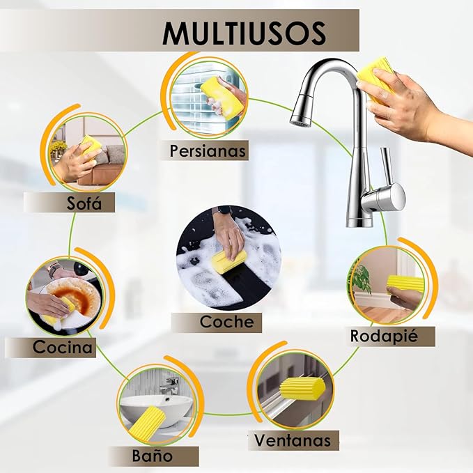 Esponja multiusos para limpieza del hogar