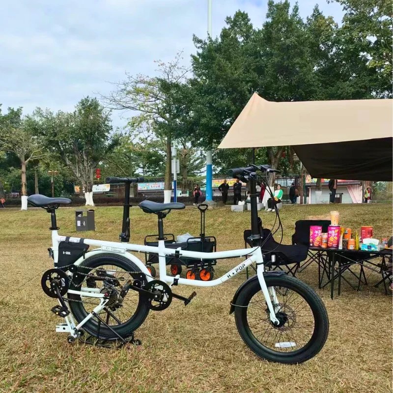 Bicicleta tándem plegable camping