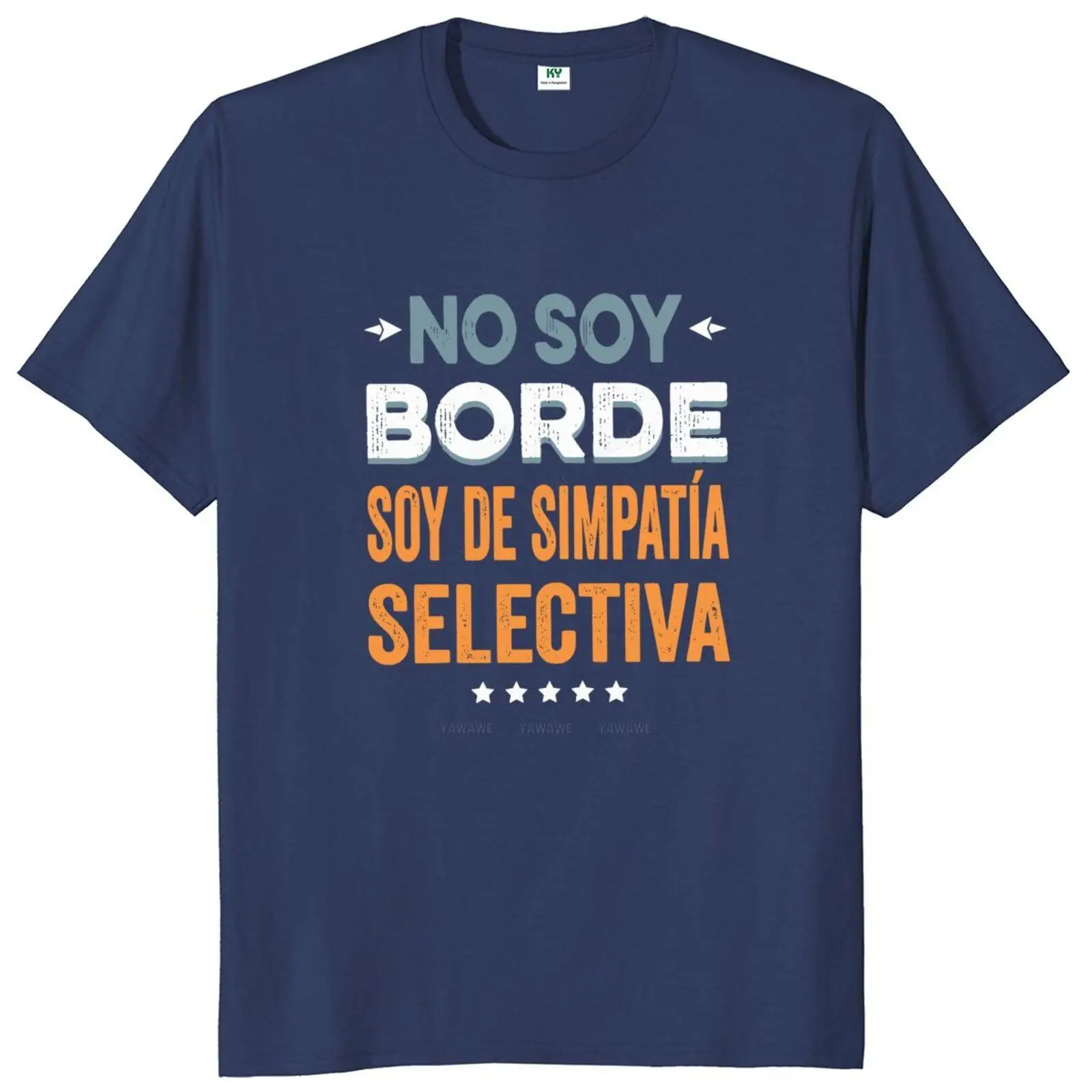 Camiseta para gente borde azul