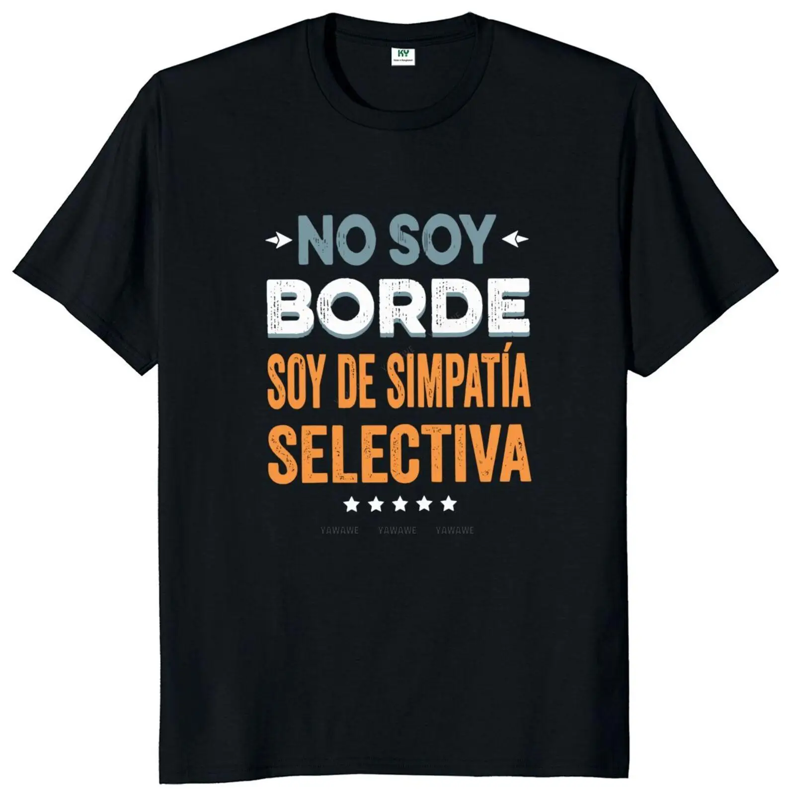 Camiseta para gente borde negra