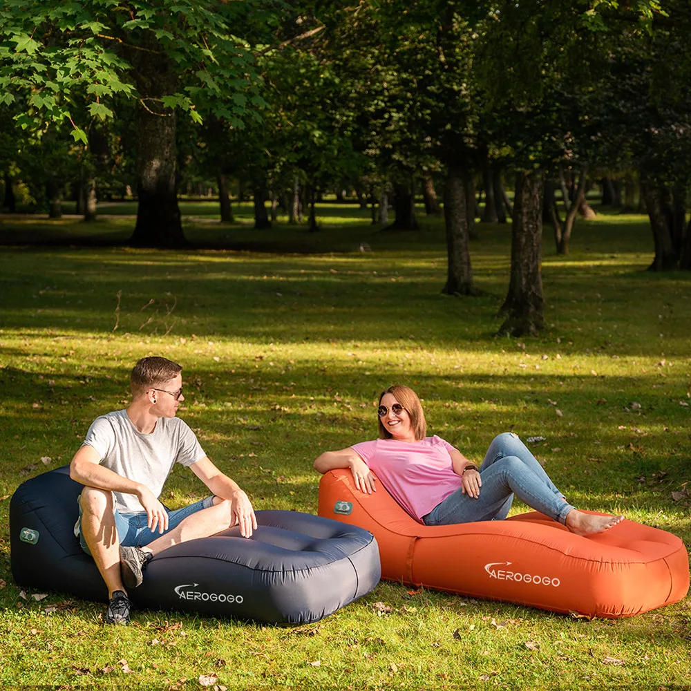 Tumbona hinchable con aire natural sin bomba parque